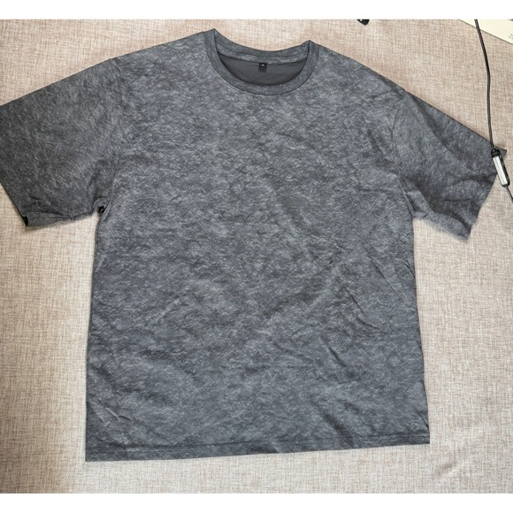 Other - Mens Gray Acid Wash Crewneck T-Shirt Short Sleeve Streetwear Top Size M